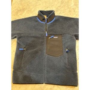 Patagonia Classic Retro X Fleece Jacket Mens XL Deep Pile Full Zip Blue Outdoor